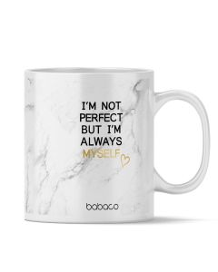 Babaco Positive Vibes Mug 330ml (BMGVIBES027) Κεραμική Κούπα - Not Perfect 025 White