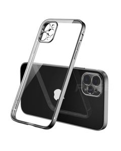 Bodycell Back Cover HD Clear Θήκη Σιλικόνης με Electro Bumper - Black (iPhone 12 Pro)