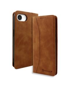 Bodycell Book Case Pu Leather iPhone 16e Brown - MD02630