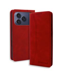 Bodycell Book Case Pu Leather iPhone 17 Pro Max Red - MD02961