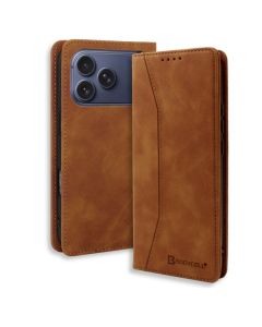Bodycell Book Case Pu Leather iPhone 18 Pro Max Brown - MD03449