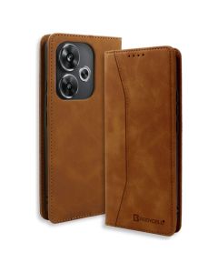 Bodycell Book Case Pu Leather Xiaomi Poco F6 5G Brown - MD02168