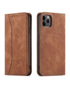Bodycell PU Leather Book Case Θήκη Πορτοφόλι με Stand - Brown (iPhone 11)