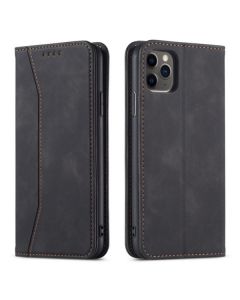 Bodycell PU Leather Book Case Θήκη Πορτοφόλι με Stand - Black (iPhone 11 Pro)