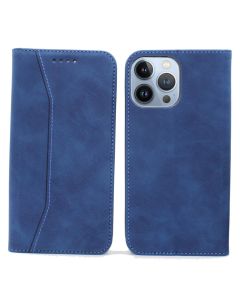 Bodycell PU Leather Book Case Θήκη Πορτοφόλι με Stand - Blue (iPhone 13 Pro Max)