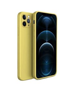 Bodycell Square Liquid Silicone Case - Yellow (iPhone 12 Pro)