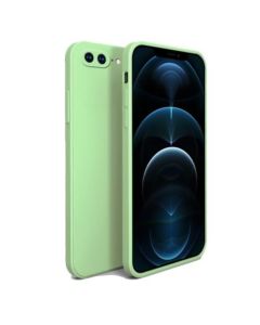 Bodycell Square Liquid Silicone Case - Light Green (iPhone 7 Plus / 8 Plus)