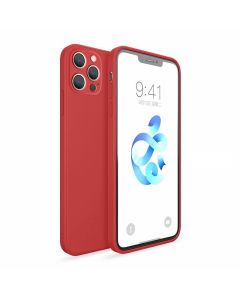 Bodycell Square Liquid Silicone Case - Red (iPhone 13 Pro Max)