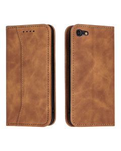 Bodycell PU Leather Book Case Θήκη Πορτοφόλι με Stand - Brown (iPhone 7 / 8 / SE 2020 / 2022)
