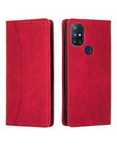 Bodycell PU Leather Book Case Θήκη Πορτοφόλι με Stand - Red (OnePlus Nord N10 5G)