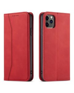Bodycell PU Leather Book Case Θήκη Πορτοφόλι με Stand - Red (iPhone 11)