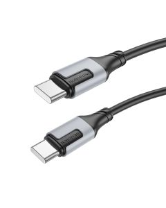 Borofone BX101 Creator Cable Καλώδιο Φόρτισης PD 60W 3Α Type-C σε Type-C 1m - Black