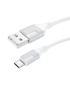 Borofone BX101 Creator Data Cable Καλώδιο Φόρτισης 2.4A USB σε Micro USB 1m - White