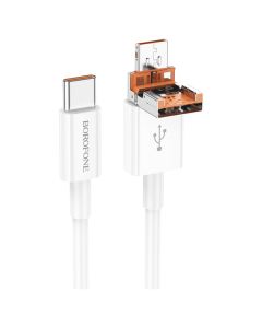 Borofone BX102 Winner Cable Καλώδιο Φόρτισης USB + Type C σε Type C PD 60W 1m - White