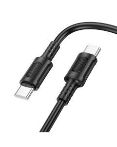 Borofone BX111 Feliz Cable Καλώδιο Φόρτισης 60W 3A Type-C σε Type-C 1m - Black - MT76369