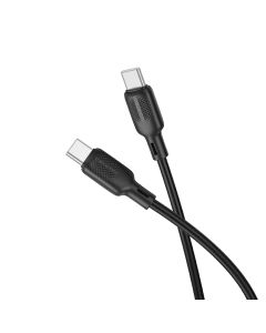 Borofone BX113 Lenny Cable Καλώδιο Φόρτισης 60W 3A Type-C σε Type-C 1m - Black