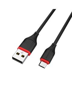 Borofone BX17 Enjoy Cable Καλώδιο Φόρτισης 2A USB σε Micro USB 1m - Black