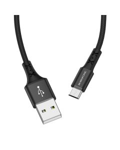 Borofone BX20 Enjoy Cable Καλώδιο Φόρτισης 2A USB σε Micro USB 1m - Black