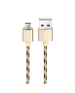 Borofone BX24 Ring Current Cable Καλώδιο Φόρτισης 2.4A USB σε Micro USB 1m - Gold