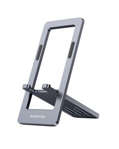 Borofone BH112 Kerry Foldable Desktop Holder Βάση Στήριξης για Smartphone - Grey
