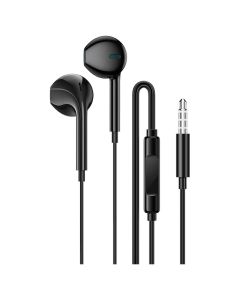 Borofone BM100 Fuente Earphones with Microphone Handsfree Ακουστικά - Black - MT84530
