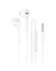 Borofone BM100 Fuente Earphones with Microphone Handsfree Ακουστικά - White - MT84529