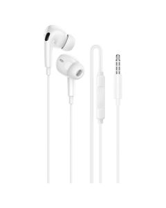 Borofone BM100 Pro Fuente Earphones with Microphone Handsfree Ακουστικά - White - MT83475