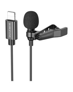 Borofone BFK11 Elegant Lavalier Microphone Μικρόφωνο με θύρα Lightning - Black