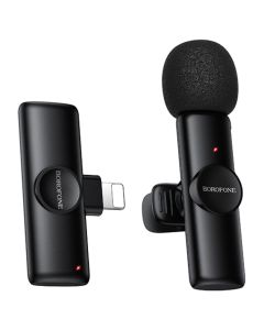 Borofone BFK16 Winner Wireless Lavalier Microphone Lightning Ασύρματο Μικρόφωνο - Black - MT83471