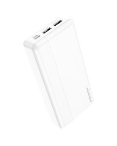 Borofone BJ24A 2xUSB Power Bank Εξωτερική Μπαταρία 20000mAh - White