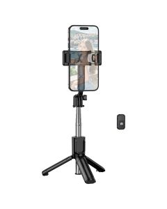Borofone BY14 Graceful Selfie Stick with Tripod and Wireless Remote για Κινητά - Black - MT83462