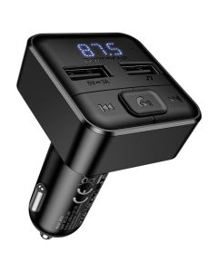 Borofone BC63 Selecto FM Transmitter Car Charger 2x USB Φορτιστής Αυτοκινήτου - Black - MT83461