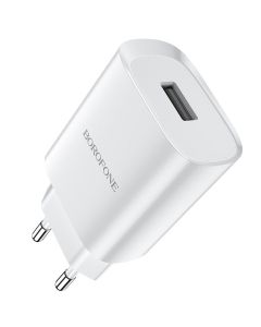 Borofone BN1 Innovative Wall Charger 2.1A Αντάπτορας Φόρτισης Τοίχου - White