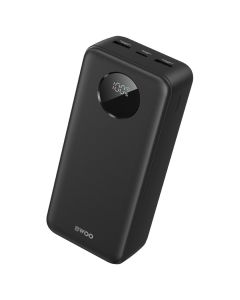 BWOO BO-P64 Power Bank with LCD Screen 30000mAh 22.5W Εξωτερική Μπαταρία - Black - MT80282