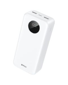 BWOO BO-P64 Power Bank with LCD Screen 30000mAh 22.5W Εξωτερική Μπαταρία - White - MT82752