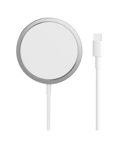 BWOO BO-WL12 PD Wireless QI Induction Fast Charger with MagSafe (15W) Ασύρματος Φορτιστής - White - MT82751