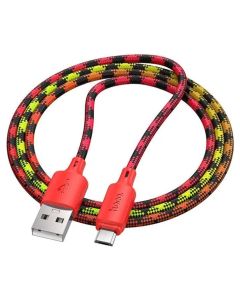 HOCO X116 Cable USB A to Micro USB Data Sync & Charging 2.4A 1m Gradient Red