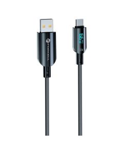 Forcell F-ENERGY C272 Digital 66W Καλώδιο Φόρτισης QC4.0 PD 3A USB σε Type C 1.2m - Black - MT82675