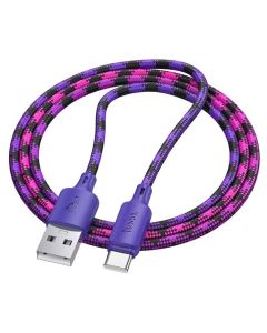 HOCO X116 Cable USB A to Type C Data Sync & Charging 3A 1m Gradient Purple - MT80916