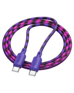 HOCO X116 Cable Type C to Type C Data Sync & Charging 3A 60W 1m Gradient Purple