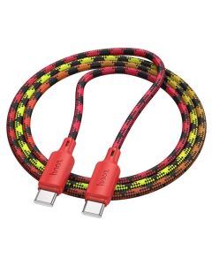 HOCO X116 Cable Type C to Type C Data Sync & Charging 3A 60W 1m Gradient Red
