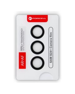 Forcell Premium Camera Lens Tempered Glass Prοtector Black (Samsung Galaxy S24 Plus)