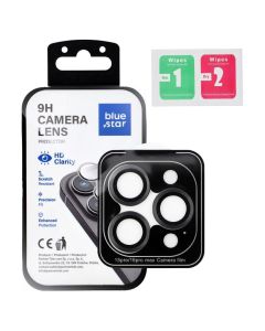 Blue Star Easy Install Premium Camera Lens Tempered Glass Prοtector Black (iPhone 15 Pro / 15 Pro Max) - MT82999