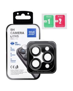 Blue Star Easy Install Premium Camera Lens Tempered Glass Prοtector Black (iPhone 16 Pro / 16 Pro Max) - MT82996