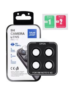 Blue Star Easy Install Premium Camera Lens Tempered Glass Prοtector Black (Xiaomi Redmi Note 15 4G) - MT83634