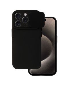 TPU Cover with Camshield Θήκη με Κάλυμμα Κάμερας - Black (iPhone 15 Pro)