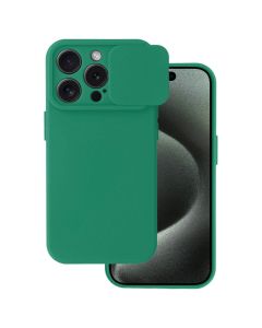 TPU Cover with Camshield Θήκη με Κάλυμμα Κάμερας - Dark Green (iPhone 15 Pro)