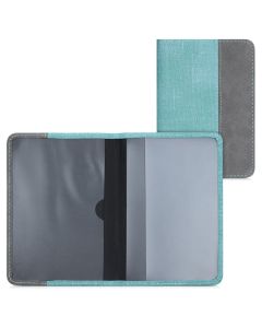 KWmobile Canvas Car Document Holder with Card Slots (53726.01) Θήκη Εγγράφων Αυτοκινήτου Mint / Dark Grey