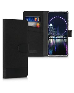 KWmobile Canvas Wallet Case (51283.73) Θήκη Πορτοφόλι με δυνατότητα Stand‏ Black (Xiaomi Redmi K30)