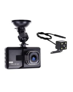 Car Dash Cam DVR-02 3,0 Inches + Rear Camera Κάμερα Αυτοκινήτου - Black